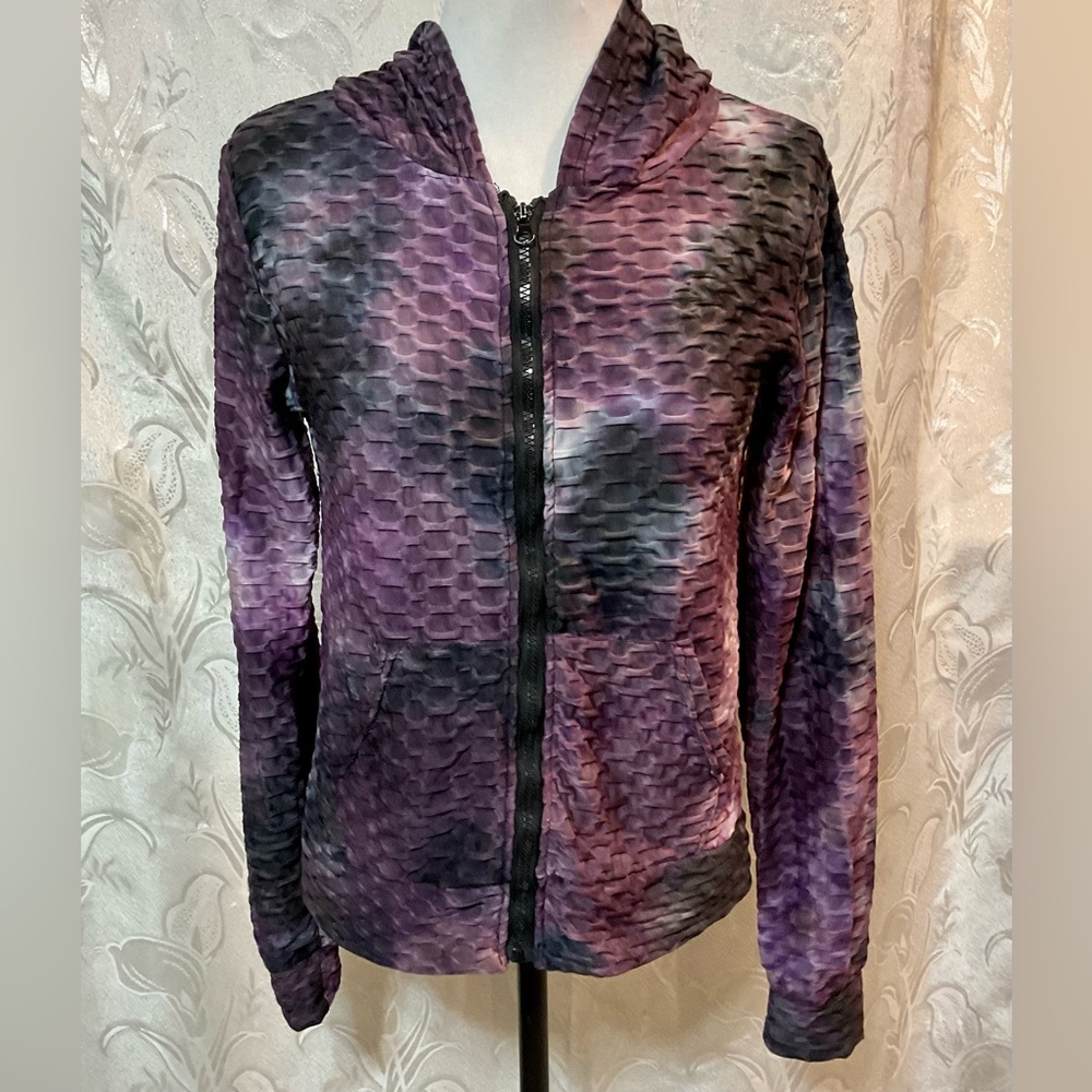 Bfree Purple Tie Dye Zip Up Jacket